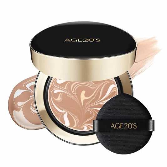 [NEW] AGE20'S Signature Essence Pact | 25N SAND | Vegan Korean Cushion Foundation | Pack of 1 | Cream Foundation, Dewy & Glow Finish, Natural Coverage, SPF 50+