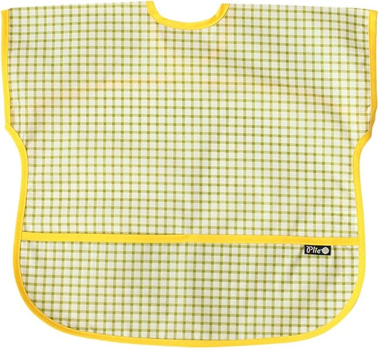 Short Sleeve Waterproof Bib for Toddlers – Easy Clean Feeding Apron for Mealtime, Daycare, Self-Feeding, Lightweight