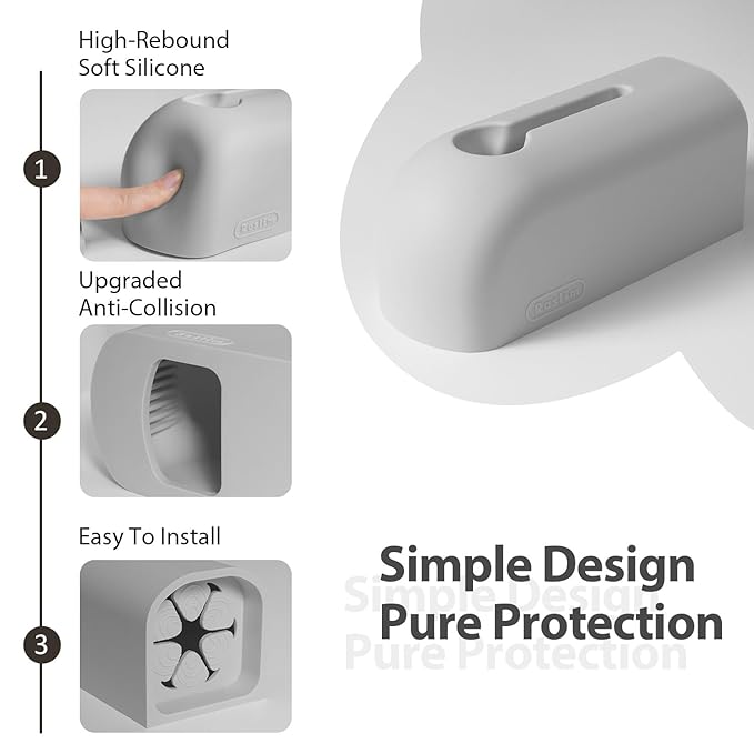 Bathtub Faucet Cover, Soft Silicone Bath Faucet Cover for Kids, Bath Spout Cover for Tub, Faucet Cover for Bathtub Safety, Toddler Bath Tub Water Spout Cover, Universal Fit (Grey)