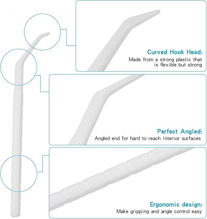 Interdental Toothpicks, Disposable Plastic Curved Hook Toothpicks, Ultra Teeth Cleaning Tool for Daily Care of Removes Plaque and Debris Between Your Teeth 600PCS (Pack of 3)