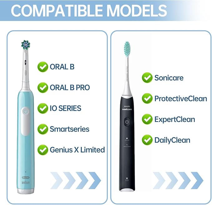 Toothbrush Travel Case for Oral B/Oral-B Pro 1000 1500 5000 7000 7500 6000 9600 for Phlips 4100 5100 Electric Toothbrush Carrying Bag, Portable Hard Protective Storage Bag with Mesh Pocket