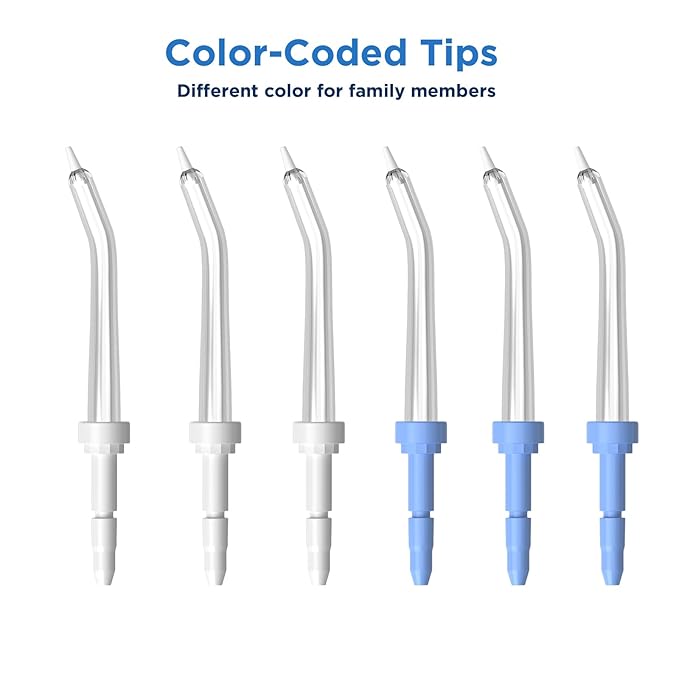 Replacement Heads for Waterpik, Replacement Picks for Water Pik Water Flosser (6 Periodontal Tips)