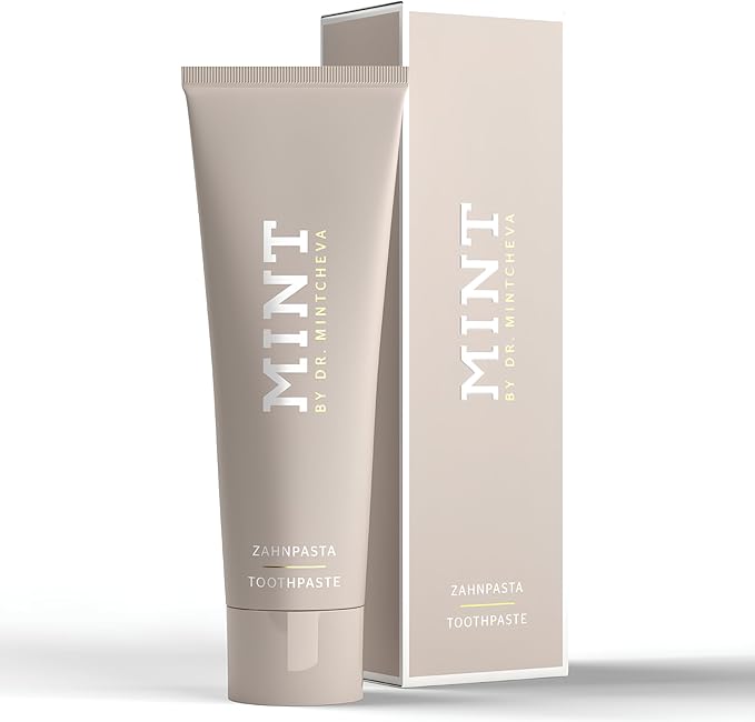 Mint Toothpaste Without Fluoride - Vegan and Without microplastic - Cleans Particularly Thoroughly and Protects reliably - Unique Ultrapolish Technology MPT1 - by Dr. Mintcheva | 2.78 oz