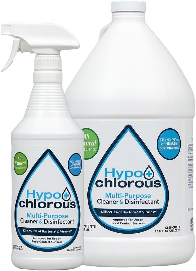 Hypochlorous Acid Spray For Home 1 Gallon - Cleaner & Disinfectant – Safe for Kids & Pets – Multi-Purpose Hypochlorous Acid Cleaner – Eco-Friendly HOCl Spray