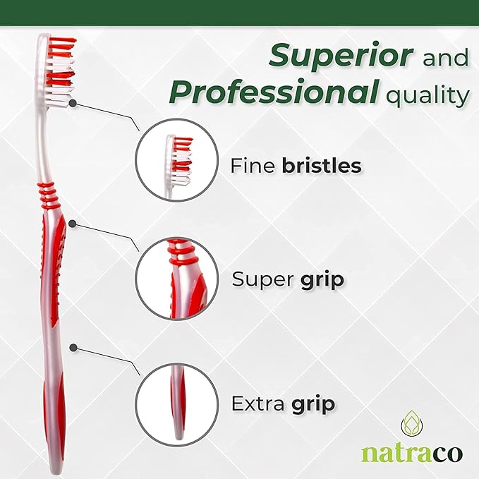 Bulk Toothbrush Pack with Covers | Premium Quality Individually Wrapped Colorful Tooth Brushes | Medium Soft Bristles for Travel, Donations, Hotels (100)