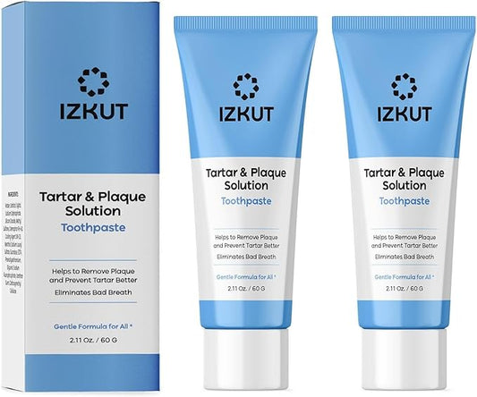 Plaque & Tartar Remover Toothpaste for Teeth: Removes Plaque & Controls Tartar Build-up – Long-Lasting Fresh Breath, Deep Cleansing, Gum-Friendly Formula, Mint, 2 Pack