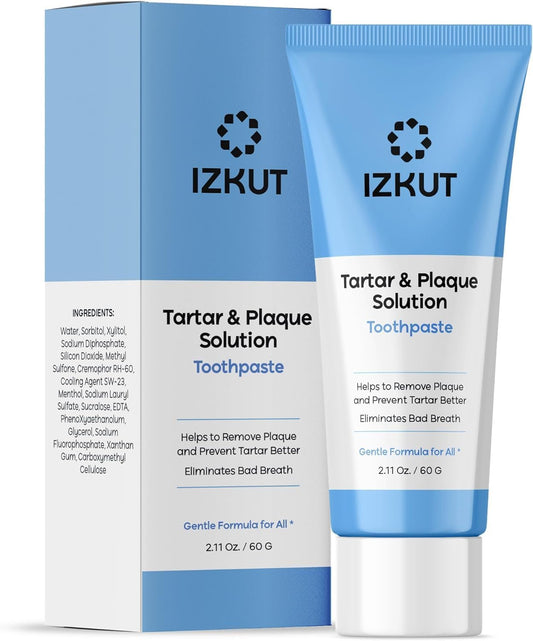 Plaque & Tartar Remover Toothpaste for Teeth: Removes Plaque & Controls Tartar Build-up - Long-Lasting Fresh Breath, Deep Cleansing & Gum-Friendly Formula, Enamel Support Toothpaste for Adults & Kids