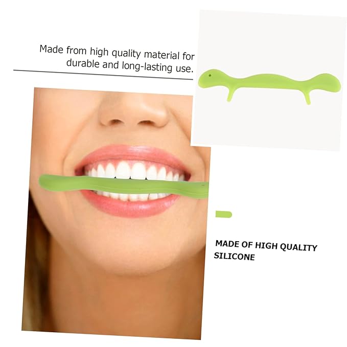 minkissy 2pcs Smile Practice Tool Silicone Speech for Stuttering Facial Muscle Trainer Wrinkle Mouth Tightener Compact Portable Design for