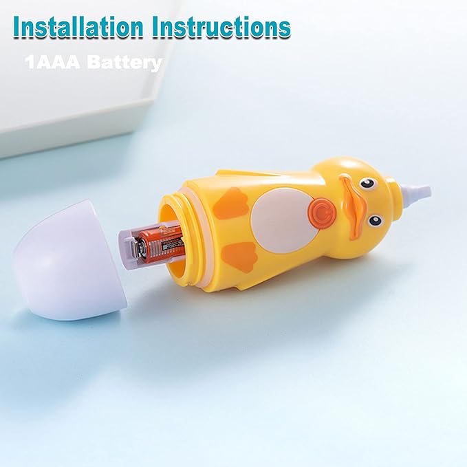 Kids Electric Toothbrush, U-Shaped Automatic Toothbrush,360° Cleaning with Three Types of Brush Heads,Large for 7-12 Years,Cartoon Modeling,Yellow,1 Pack