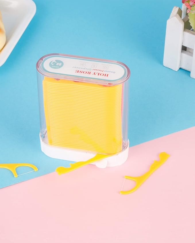 Kids Professional Dental Floss Picks Holy Rose Dental Flossers Dispenser Suitable for Teenagers,Children,Girls,Boys Unflavored Floss Sticks,Neat,Hygienic