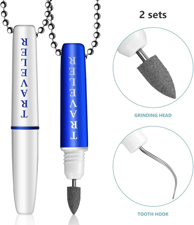 Teeth Hook Grinding Head Set - 4Pcs Tools for Teeth Cleaning Travel-Friendly Design for Oral Health Maintenance