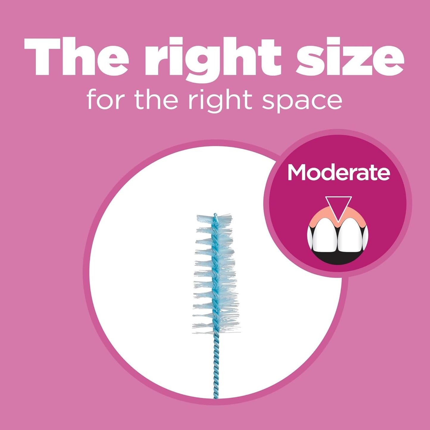 GUM Proxabrush Go-Betweens Refills - Moderate - Compatible with GUM Permanent Handle - Reusable Interdental Brushes - Soft Bristled Dental Picks, 8 Count (Pack of 6)