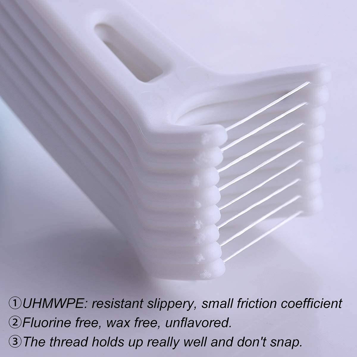 Dental Floss, FAMILIFE Unwaxed Dental Floss Picks Unflavored Fluoride Free Back Teeth Toothpicks Flossing Flossers Threaders Sticks with 4 Travel Handy Cases 120 Count