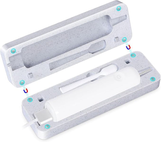 Magnetic Rechargeable Travel Case Compatible with Laifen Wave Electric Toothbrush, Waterproof, Hygienic, Easy-to-clean, Storage Holder for Toothbrush and Brush