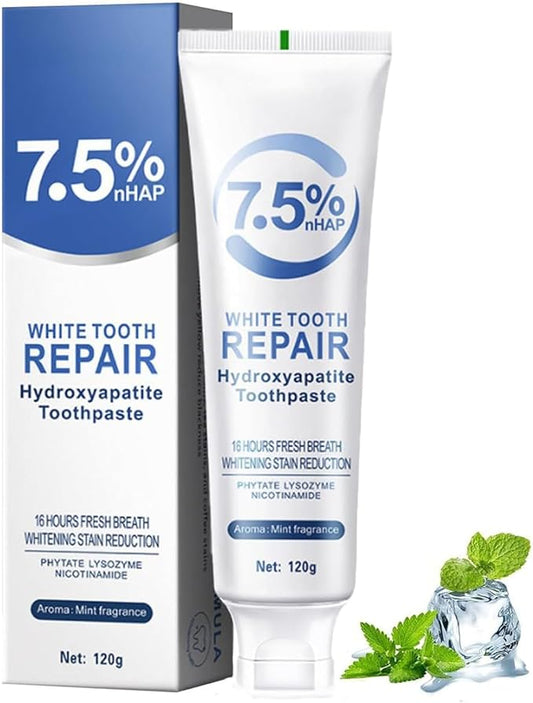 Hydroxyapatite Toothpastes, Hydroxyapatite Toothpastes for Enamel Protection and Tooth Strengthening, Gentle Mint, Fresh Breath, Daily Use for Oral Health, 4.23oz