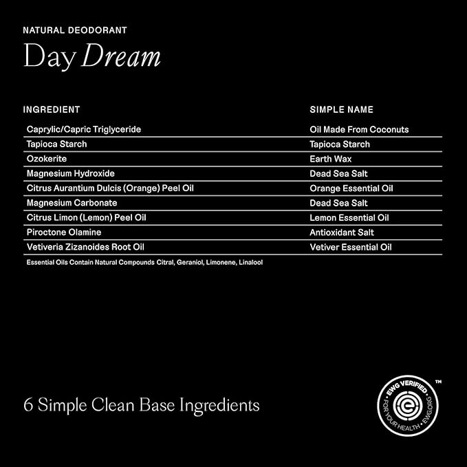 Each & Every Aluminum Free Deodorant for Women & Men - All Natural Deodorant for Sensitive Skin, EWG Verified - Clean, Baking Soda-Free, Plant-Based Fragrance, Citrus & Vetiver, 2.5oz