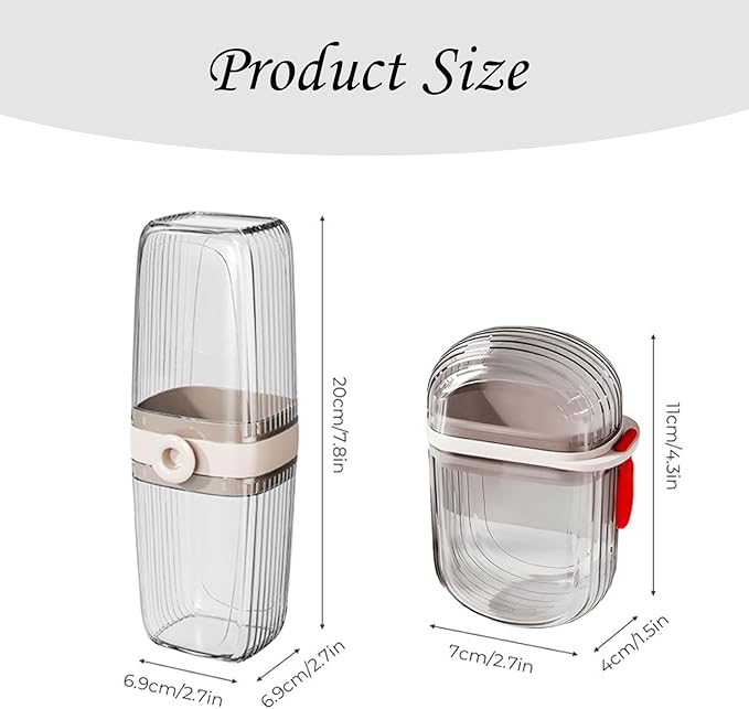 Toothbrush Travel Case, Portable Travel Box with Sealed Lid Design, Soap Container for Traveling, Portable Bar Soap Case for Shower Bath Bathroom Household Supplies