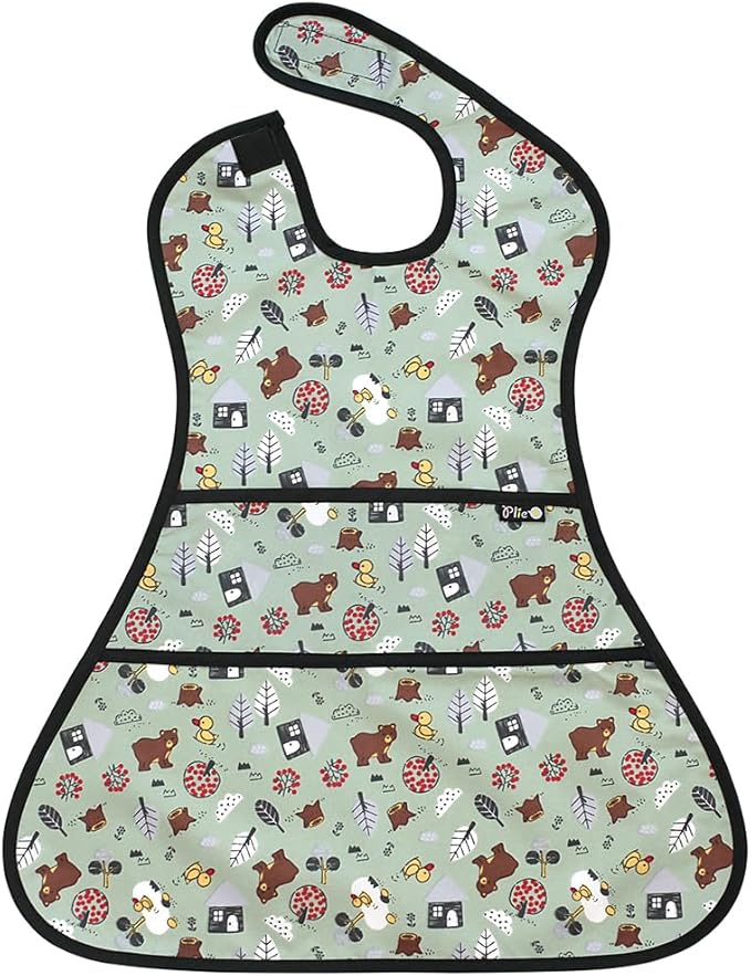 Long Sleeve Waterproof Bib for Toddlers – Soft Feeding Smock for Baby Mealtime, Self-Feeding,BPA-Free, Easy Clean