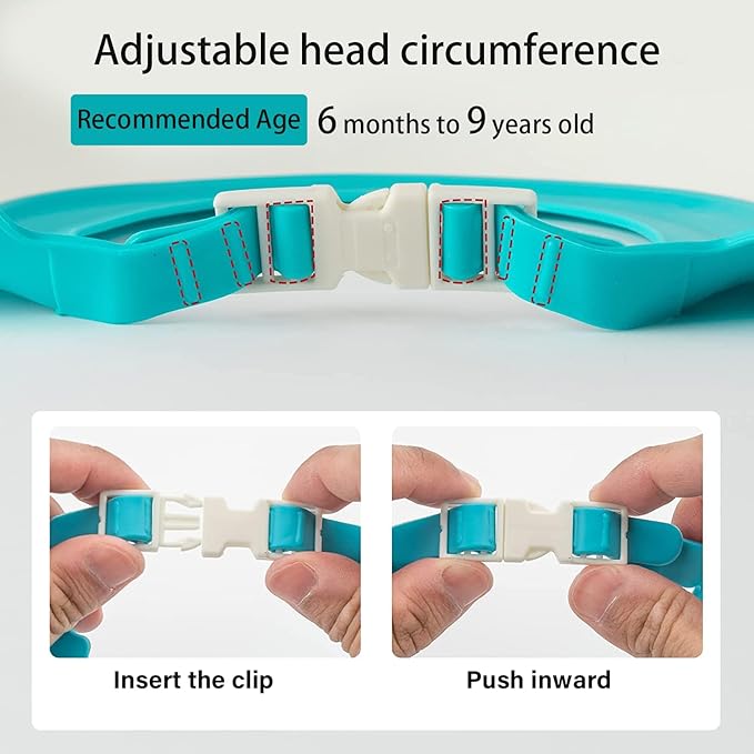 Baby Shower Cap Shield, Baby bath set shower cap, Visor Hat for Eye and Ear Protection for 0-9 Years Old Children,Cute Crown Shape Makes the Baby Bath More Fun (Blue)