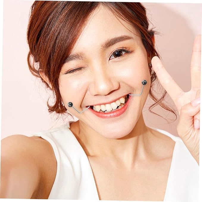 Mikinona 2pairs Maker Tool for Cheeks Portable Trainer Face Exerciser for Natural-looking Easy to Use Facial Beauty Tool for Daily Training