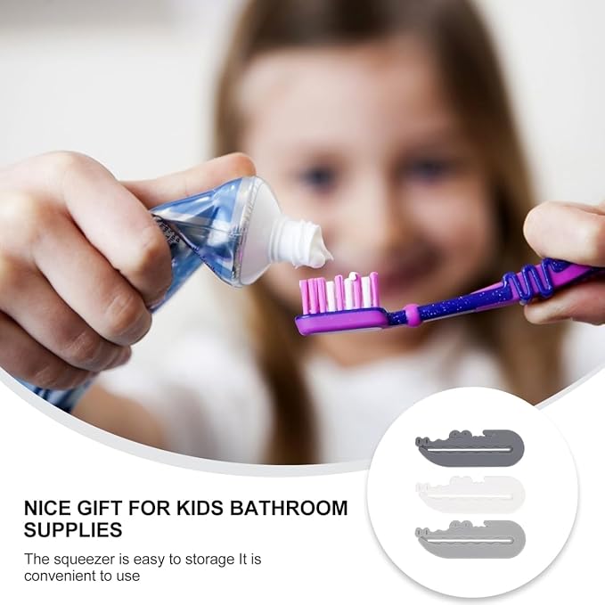 Healifty Toothpaste Tube Squeezer Kit 3Pcs Toothpaste Roller Tool for Kids and Bathroom Use Saver Silicone Cover Dispenser Bathroom Accessory