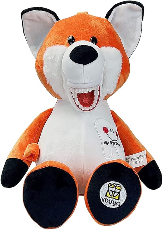 Tooth Fairy Plush Doll, YOUYA DENTAL Dental Plush Oral Health Presentation Puppet Fox Tooth Fairy Dental Educational Plush Small Size Doll with Teeth for Kids Chidren Boys Girls