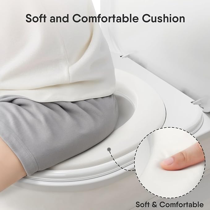 2-in-1 Toddler Potty Training Toilet - Larger Potty Chair & Detachable Training Seat for Boys & Girls Ages 1-3 with Flushing Sound, Wipes Storage, Toilet Paper Holder