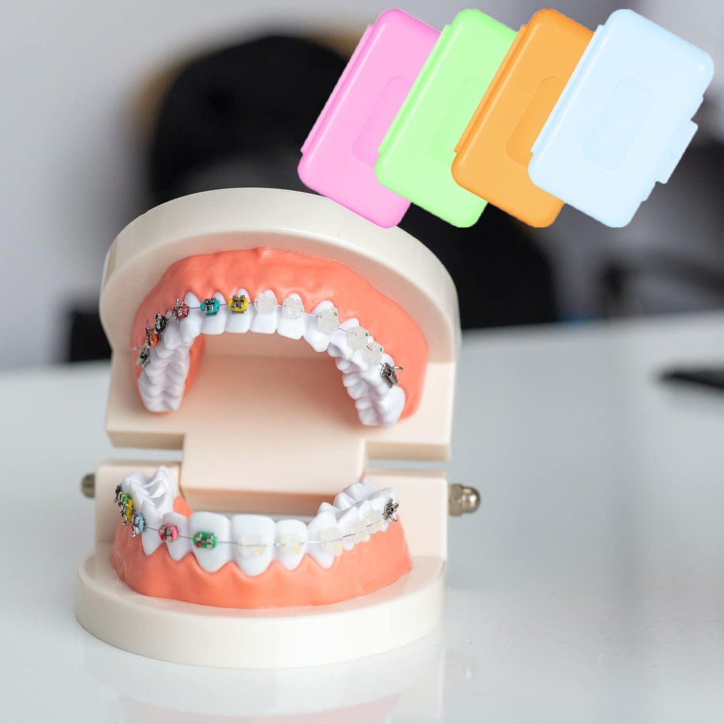 OBTANIM 15 Pack Blue Braces Wax Dental Care Orthodontic Wax for Braces Wearer