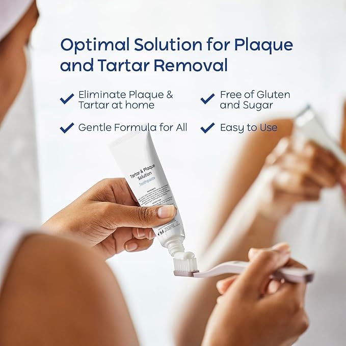 Plaque & Tartar Remover Toothpaste for Teeth: Removes Plaque & Controls Tartar Build-up – Long-Lasting Fresh Breath, Deep Cleansing, Gum-Friendly Formula, Mint, 2 Pack