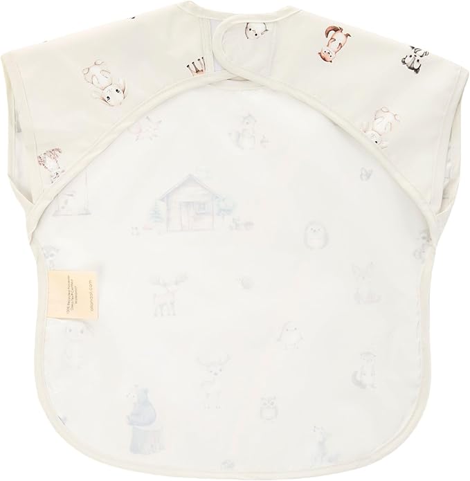 Ali+Oli Smock Bibs for Babies, BPA-Free Oeko-Tex Certified, Waterproof Baby Smock, Machine Washable, Toddlers Ages 6m+