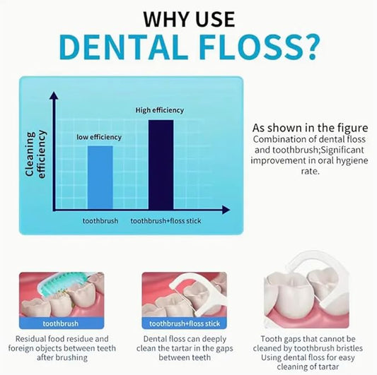 Professional Clean Dental Floss Picks – 300 Count Bag