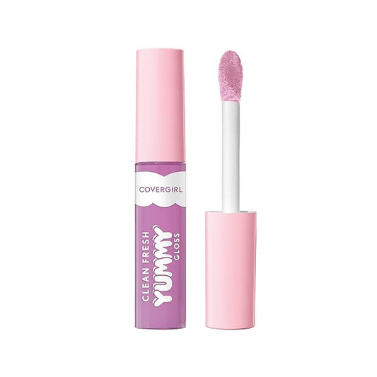 COVERGIRL Clean Fresh Yummy Lip Gloss, Sheer, Natural Scents, Vegan Formula - 200 Laugh-Vender, 0.33 fl oz