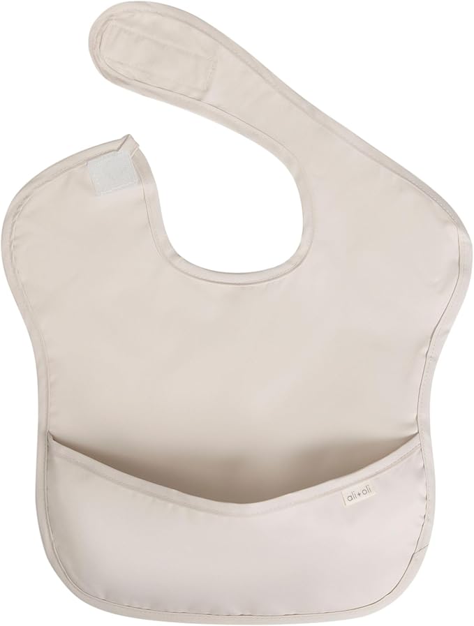 Ali+Oli Smock Bibs for Babies, BPA-Free Oeko-Tex Certified, Waterproof Baby Smock, Machine Washable, Toddlers Ages 6m+