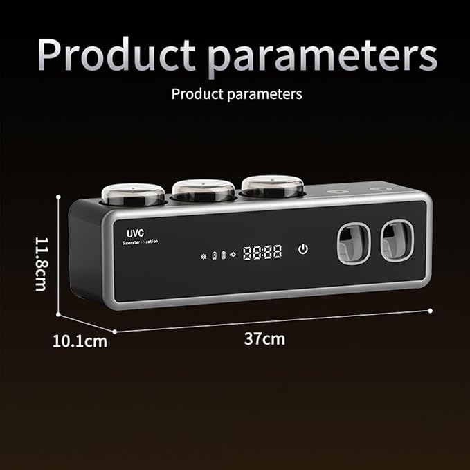 Wall Mounted Toothbrush Holders, Automatic Toothpaste Dispenser, 3 Cup Rechargeable Electric Toothbrush Holder with Smart Cleaning and Hot Air Drying,Bathroom Decor and Accessories (White)