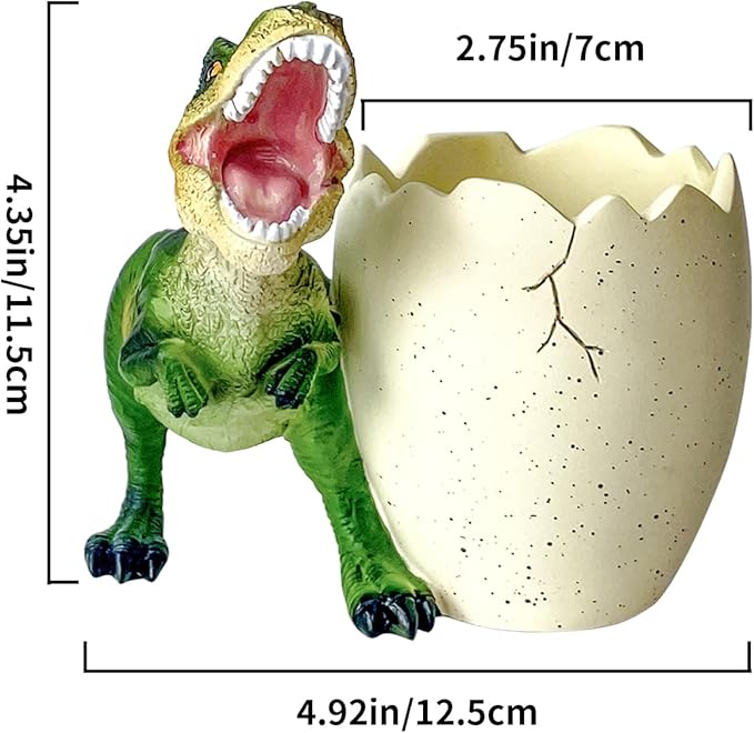 FlidRunest Dinosaur Kids Toothbrush Holders for Bathrooms - Cute Dino Tooth Brush Holder - Easy to Clean Toothbrush and Toothpaste Holder - Toothbrush Holder Toothbrush Organizer-Green