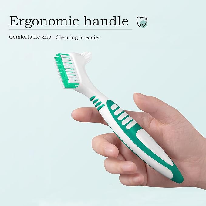[2025 Upgrade] 9Pcs Denture Brush，Denture Toothbrushes，Denture Cleaning Brush ，Double Sided Toothbrush，9Color