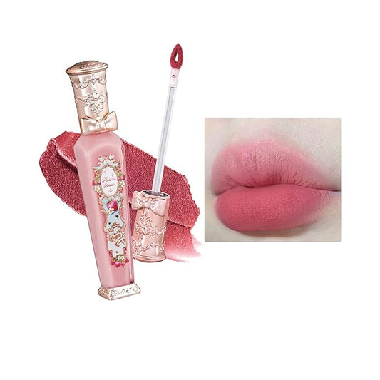 Flower Knows Strawberry Rococo Cloud Lip Cream,Long Lasting Warm Pink Matte Lipstick,Hydrating Lip Stain,Transfer & Smudge Proof Velvet Liquid Lipstick for Girls&Women,0.12 Fl Oz(S05 Tiny Tulip)