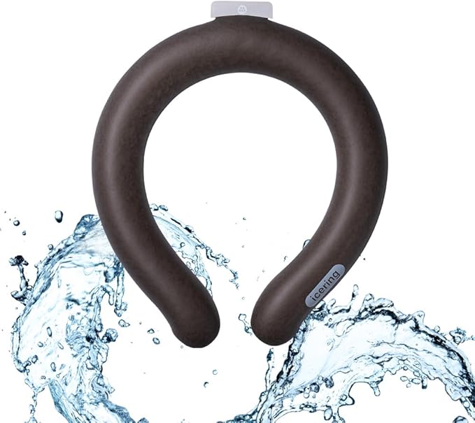 MPAC+ Neck Cooler Icering | Cooling Neck Wrap - Personal Air Conditioner with Gel Ice Pack for Outdoor Activities, Hot Weather Relief, Summer, Freeze Below 64F (Jumbo, Black)