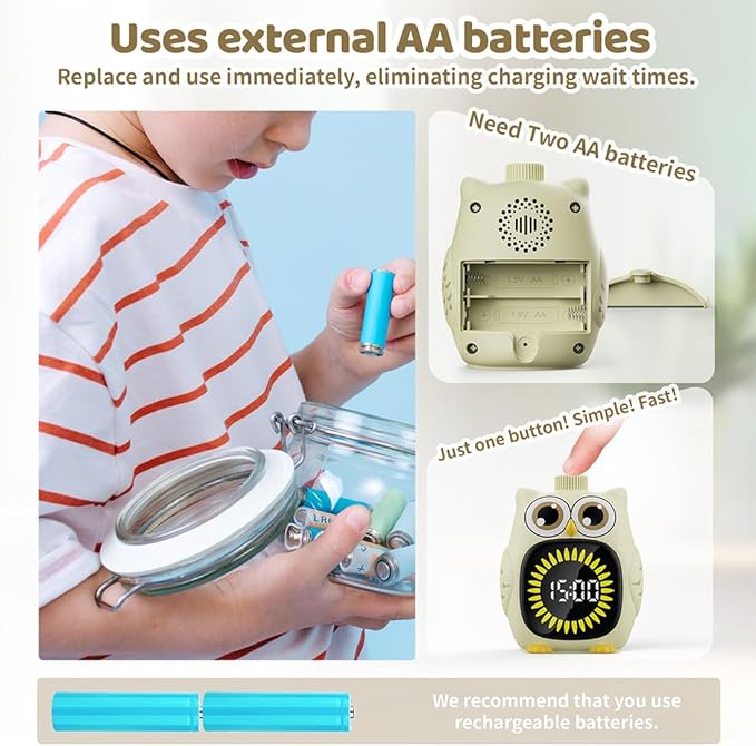 Visual Timer for Kids White Owl Kids Timer Visual 99 Minute Visual Countdown time for Classroom Home Silent Management Time with Pause for Studing Playing and Chores