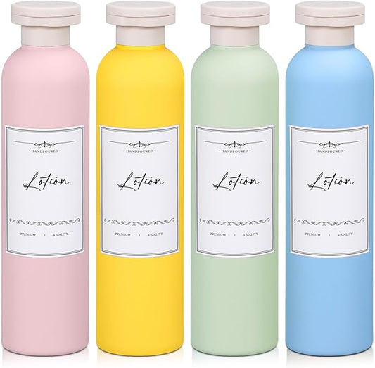 Travel Shampoo Bottle, Empty Plastic Squeeze Bottles 8.8oz with Flip Cap, Lotion Container for Toiletries Travel Size Shampoo and Conditioner