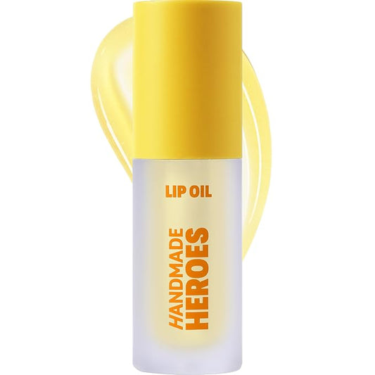 Handmade Heroes Turmeric Vitamin C Lip Gloss - 100% Natural Vegan Lip Treatment for Dry Dull Lips - Brightening for Dark Lips - Lightweight Moisturizing Nourishing
