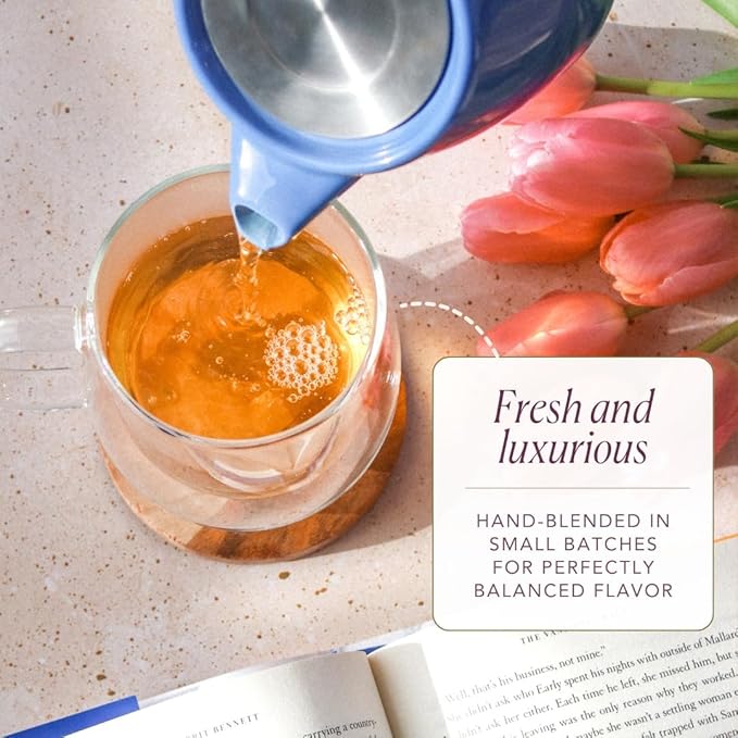 Tea Discovery Collection Assorted Tea Gift Set - 5 Hand-Crafted Loose Leaf Teas, Presentation Gift Box with Loose Leaf Steeper Included - Mixed Caffeine - 5 Unique and Flavorful Teas - 75 Cups