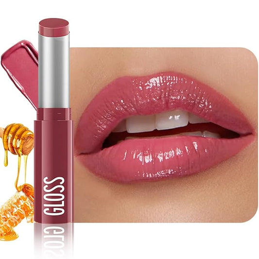 Pink Honey Tinted Lip Stain Lip Balm Lip Gloss Lipstick, Sheer Hydrating Lip Stains Tint, Moisturizing Lip Color for All Skin Tones, Nourishing Lip Balm with a Hint of Natural Black Cherry