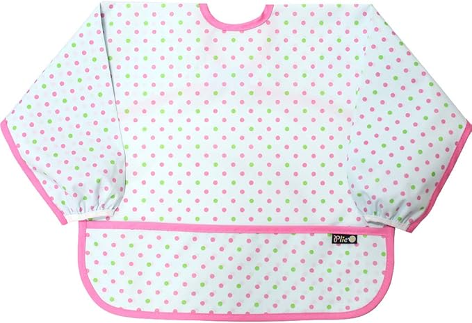 Long Sleeve Waterproof Bib for Toddlers – Soft Feeding Smock for Baby Mealtime, Self-Feeding,BPA-Free, Easy Clean