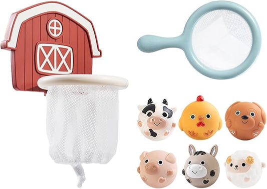 Kids Bath Toys, Interactive Water Game, Bathtub Basketball Hoop Suction Cups for Kids Boys Girls, Fun Pool Beach Bathroom Toy, Water Play Set for Bath Time Entertainment and Learning