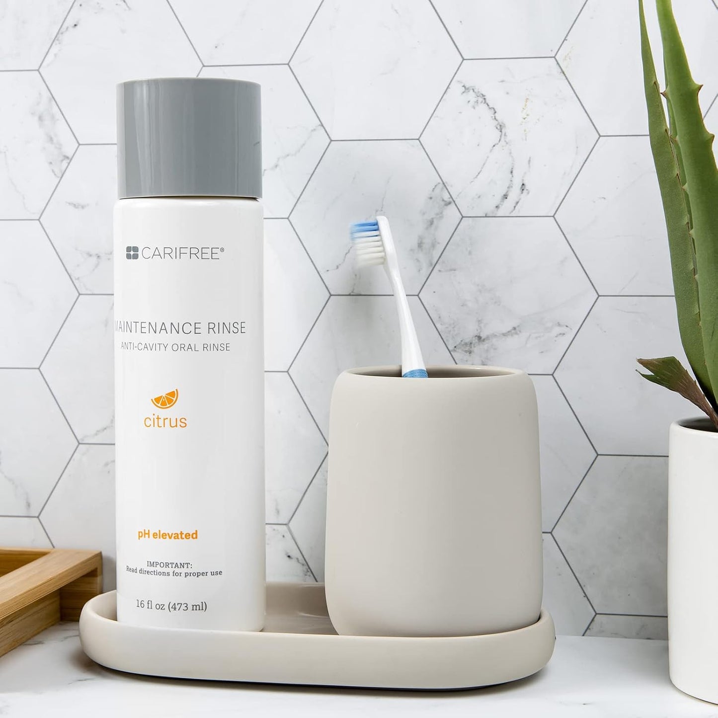 CariFree Maintenance Rinse, Citrus Flavored, Anti-Cavity Fluoride Mouthwash, Dentist Recommended, Prevents Oral Decay, Freshens Breath, Alcohol-Free, Neutralizes pH (Previously CTx3)