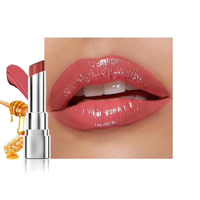 Pink Honey Tinted Lip Stain Lip Balm Lip Gloss Lipstick, Sheer Hydrating Lip Stains Tint, Moisturizing Lip Color for All Skin Tones, Nourishing Lip Balm with a Hint of Natural Black Cherry Tint (Pink)