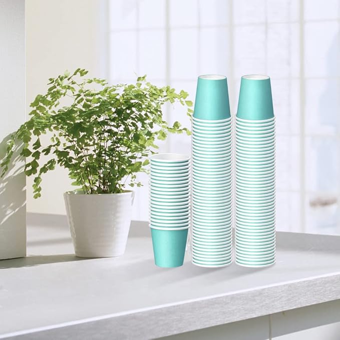 200 Pack 3 oz Paper Cups, Bathroom Cups Disposable, Moushwash Cups for Snack Water, Juice, Candy Ideal for Party Bathroom and Office(Blue)