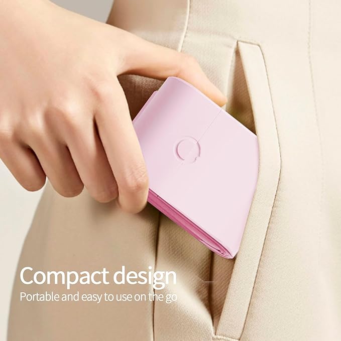 Portable Dental Floss Case 2 Box with 52 Count Floss Picks, Twin Line Design，Pink，Mint Flavor - Travel-Friendly Tooth Care Tool with Flossers Toothpick Holder - Oral Hygiene Essential.