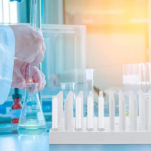 1pc White Plastic Microcentrifuge Tube Holder Test Tube Dryer Drying Rack for Centerfuge Tubes Laboratory Use